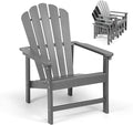 Stackable Adirondack Chair, Space Saving HDPE All-Weather Fire Pit Chairs for Outdoor Lawn Porch Deck