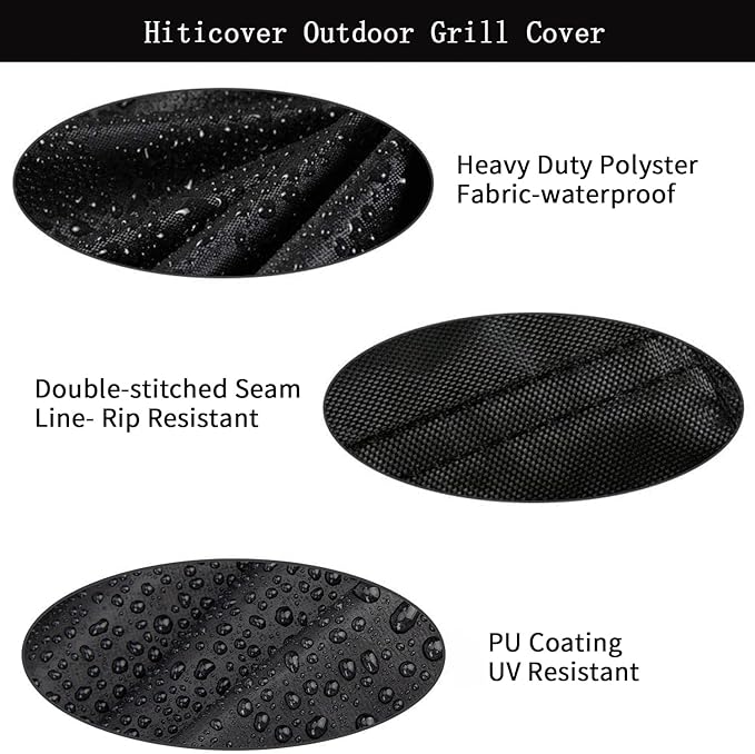 Outdoor Grill Cover for Charbroil Medallion Series Modular Outdoor Kitchen 5-Burner Grill, Waterproof BBQ Griddle Cover for Char Broil Model 463246118,Black