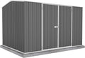 Absco Premier Storage Sheds, 10'x7' Metal Garage, DIY Backyard Shed, Utility Tool Storage, Weather & Wind Resistant Aluminum Panels & Steel Frame, Maintenance-Free, 12 Year Warranty, Woodland Gray