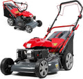 Self Propelled Gas Lawn Mower 20-Inch with 60L Grass Bag - 173cc Gas Powered Engine for Hills & Thick Grass 3-in-1 Mulch/Bag/Side-Discharge, Rear Wheel Drive for Uneven Yards
