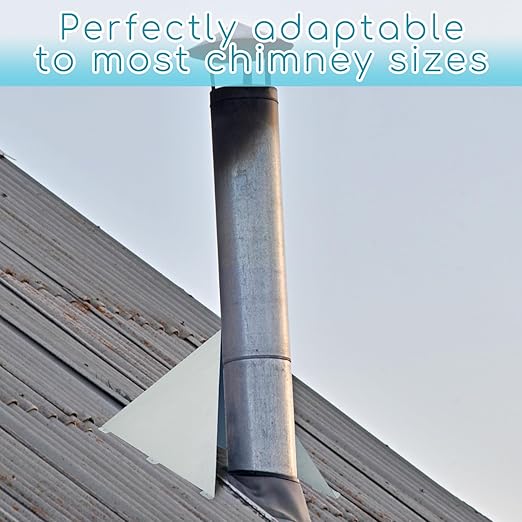 1 Set Snow Splitter for Chimneys Metal Roofs Adjustable Angle Roof Vent Snow Guard for 6" and 8" Wood Stove Pipes Chimneys Prevent Ice Dams and Winter Hazards