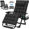 ZENPETIO 29In XL Zero Gravity Chair w/Cushion, Zero Gravity Recliner Lounge Chair for Indoor and Outdoor, Reclining Camping Chair for Lawn, Anti Gravity Chair with Cup Holder and Footrest, 440LBS