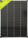 200 Watt 12/24 Volt Monocrystalline Solar Panel 12BB High Efficiency Solar Module for RV Trailer Camper Marine Off Grid