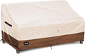 2-Seater Outdoor Couch Cover,58" Wx32 Dx31 H Inches Patio Loveseat Cover,100% Waterproof Heavy Duty Patio Sofa Covers,Patio Furniture Covers,Beige&Brown