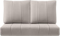 Luxury 24x24x6 Inch Kitty Outdoor Seat Cushions - Set of 2 Water Resistant Patio Chair Seat Cushion for Rattan Dining Rocker Glider Chairs Loveseat Couch Sectional Sofa - Beige