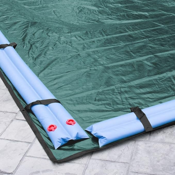 Robelle 20 x 40 ft Commercial Teal Winter Pool Cover for Inground Pools, 5 ft Overlap (25 x 45 ft Cover Size), Solid 12 x 12 Scrim, 3.7 oz/yd2, 18-Year Warranty, Style: 392040R