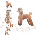Poodle Wind Chimes for Outside, Metal Windchimes Outdoors Birthday Gifts for Women Memorial Sympathy Wind Chimes for Patio Garden Yard