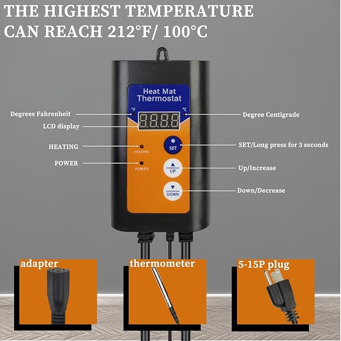 2000W Submersible Water Heater, Portable Electric Pool and Hot Tub immersion Water Heater with Thermostat and GFCI plug for Bathtubs, Baptistry, inflatable Pool, above ground Pool and spa