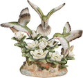 Touch of Class Dancing Hummingbirds and Magnolias Birds Table Sculpture Ivory and Green | Floral Flower Designs