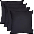 RSH DECOR: Sunbrella Square Throw Pillows Set of 4 | 24" x 24" | Water and Fade-Resistant Performance Fabric | Outdoor Pillow Covers with Down-Alternative Inserts | Made in USA (Canvas Navy Blue)