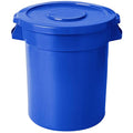 PRO&Family Trash can with Lid (Blue, 20 Gallon)