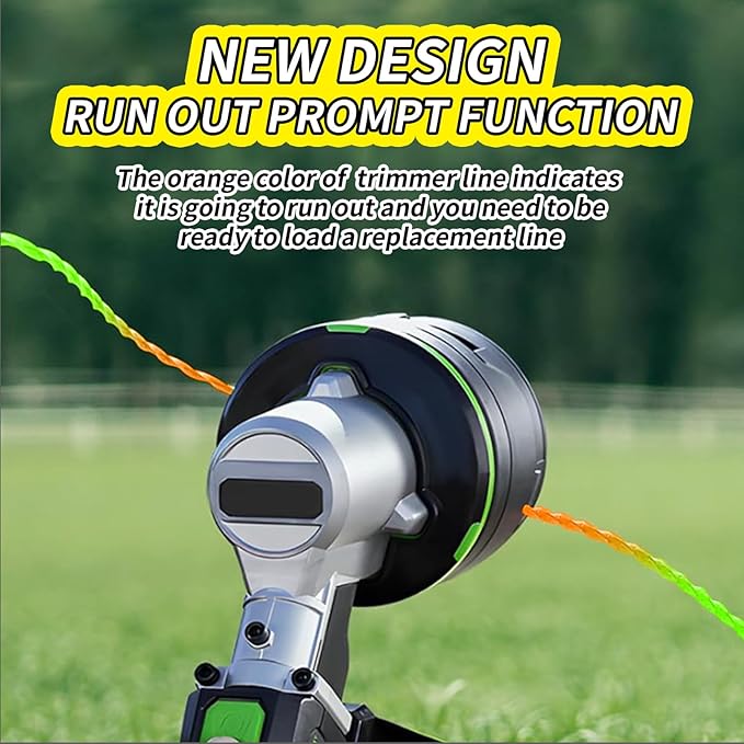 12 Pack String Trimmer Line Compatible with Ego String Trimmer 0.095" 168FT Weed Eater String Pre-Cut Dual Color Fast-Positioning Triangular Twisted Trimmer Line Universal Fit Weed Wacker String