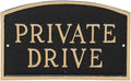 Montague Metal Products SP-12sm-BG Private Drive Arch Statement Plaque, Small, Black and Gold