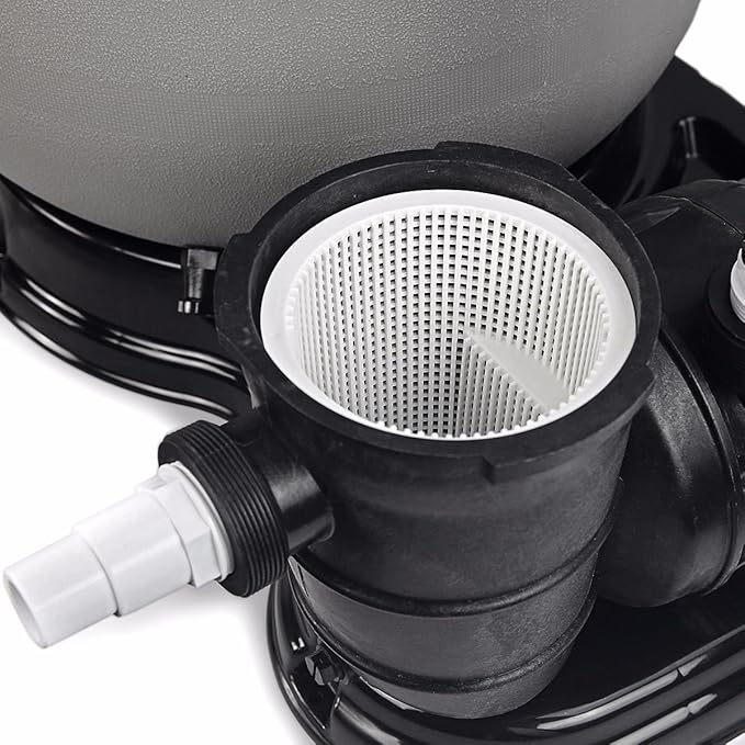 XtremepowerUS 4500GPH 19" Sand Filter with 1.5HP Above Ground Swimming Pool Pump Media System, 5-Way Valve Filter