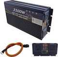3500 Watt Power Inverter 72V DC to 220V AC Converter, RV Inverter, LED Display with 2 AC Outlets Dual Fans Radiating, for RV, Camp and Home, Electric Tool Pure Sine Wave Inverter (220V, 3500W 72V)