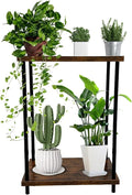 2 Tier Metal Sturdy Heavy Plant Stand, Narrow Plant Stand Indoor and Outdoor L19.68 x W11.81 x H27.55 inch， Capacity & Heavy Duty Construction