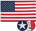 American Flag 6x10 Ft, Five Brass Grommets Multipurpose US Flag, Embroidered Stars, Sewn Stripes, Outdoor Heavy Duty Durable USA Flags, Hanging Indoor/Bedroom/Room/Wall American Flag