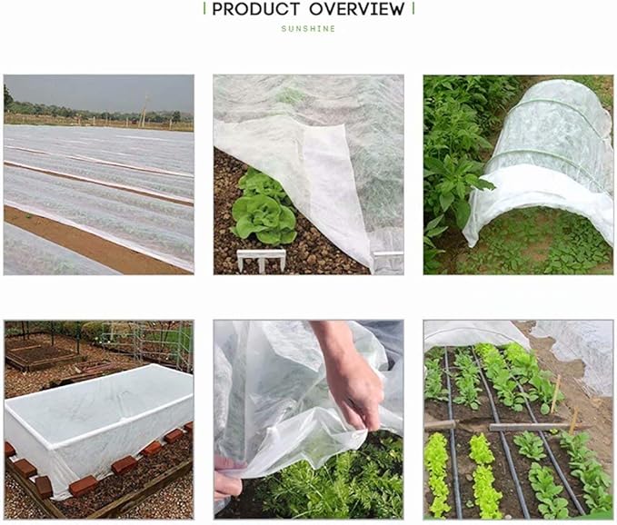 Agfabric Plant Covers Freeze Protection 10'x10' 0.9oz Floating Row Cover Garden Plant Cover Freeze Cloths for Plants Winter Frost Pests Protection,White