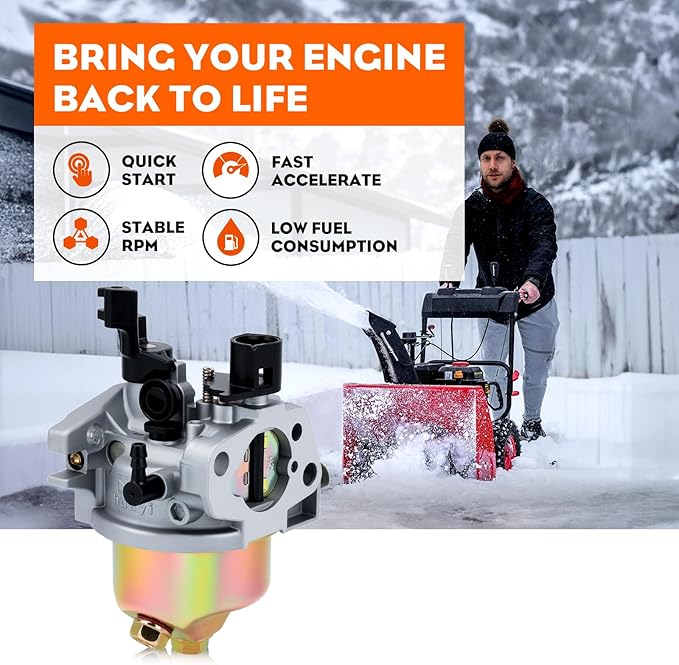 Hipa 951-15236 Carburetor for Troy Bilt Storm 2410 31BS6BN2711 670-WU 270-WU 208CC Snow Blower Thrower Engine Models Replace 751-15236 789845 Carb