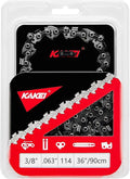 KAKEI 36 Inch Chainsaw Ripping Chain 3/8" Pitch .063" Gauge 114 Drive Links Fits Husqvarna, Stihl Models (1 chain) - Semi Chisel