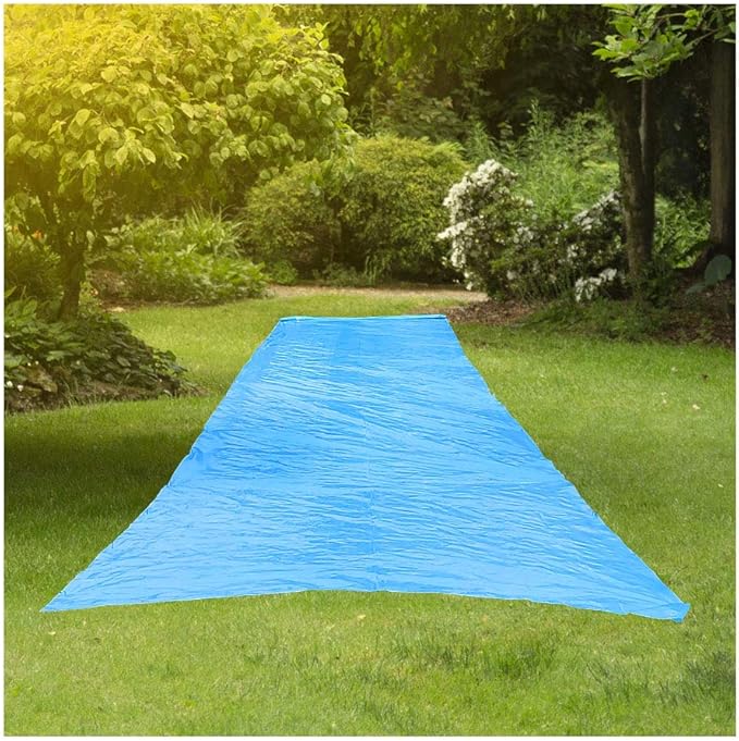 RESILIA - Super Slip Lawn Water Slide XL, 20 Feet Long x 6 Feet Wide, for Adults and Teens, Powder Blue with Hold Steady Stakes, Made in The USA
