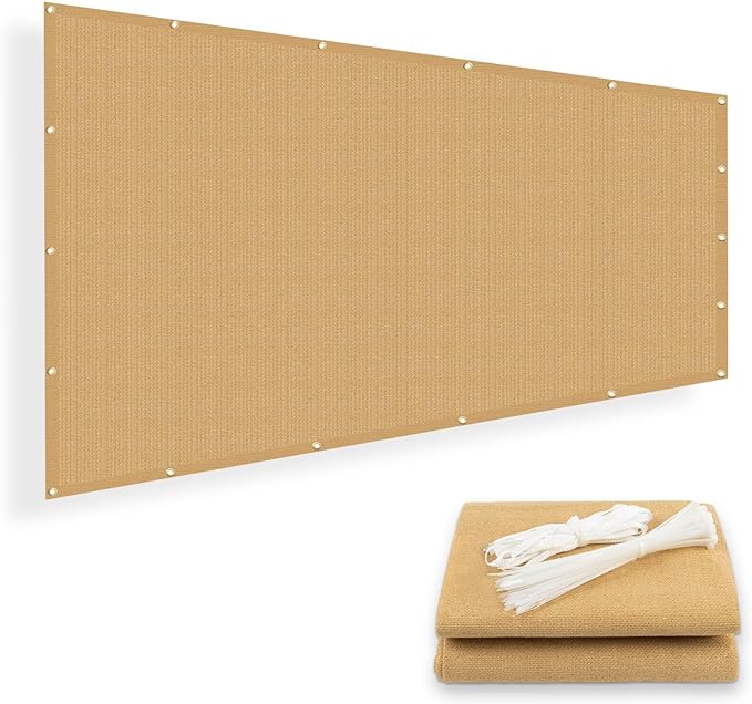 SUNNY GUARD Shade Cloth Custom Size 3x24 FT Sun Shade Screen Fabric Shade Cover Tarp with Grommets for Pergola Backyard Garden, Sand(We Customized)
