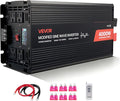 VEVOR 4000W Power Inverter, 12V DC to 120V AC Modified Sine Wave Inverter, Solar Car Charger Converter with LCD Display, Remote Control, 2 USB Ports, 4 AC Outlets, Type-C Port, for RV, Truck Outdoor