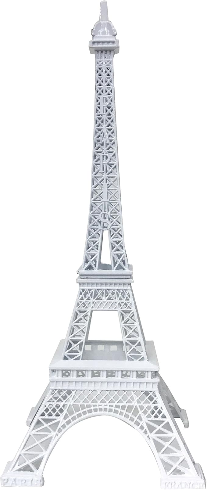 allgala 19 Inch 48CM Eiffel Tower Statue Decor Alloy Metal-White (EF19-86191)