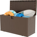 99 Gallon Outdoor Storage Box Waterproof, Patio Deck Storage Box For Package Delivery, Lockable Resin Deck Box, Deck Box Container for Furniture Cushions, Garden Tools, Pool Accessories