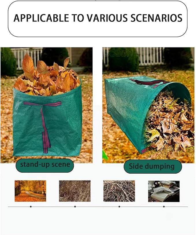 Leaf Dustpan, Leaf Collector, Large Yard Dustpan-Type Lawn and Leaf Bags Reusable, Leaves Collector, Garden Bags for Leaves, Debris, Grass, Clippings, Lawn Trash 40Gallon