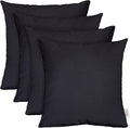 RSH DECOR: Sunbrella Play Square Throw Pillows Set of 4 | 17" x 17" | Water and Fade-Resistant Performance Fabric | Outdoor Pillow Covers with Down-Alternative Inserts | Play Navy