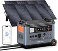 OSCAL Promax6000 Solar Generator with 2x200W Solar Panel,120V/240V Dual Voltage 6000W(Peak 7200w) 14 Outlets,2200W 1.96H Fast Charge Portable Power Station,3600WH Lifepo4 Battery,for Home Backup,RV.
