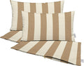 RSH DECOR: Sunbrella Pillow Covers Set of 4 | Covers Only - 26" x 16" | Outdoor Lumbar Pillow Covers Crafted with Sunbrella Performance Fabric | Maxim Heather Beige
