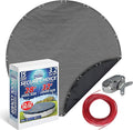 Winter Swimming Pool Cover for 28 ft Aboveground Round Pool Size, Secure Choice Series, Solid Material, Color - Granite Gray, Pool Cover Choice 3328-4CHOICE
