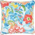 BrylaneHome 16" Square Toss Pillow - Patio & Outdoor - Patio & Outdoor - Water, Stain & Fade Resistant - Poppy Blue