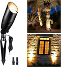 Low Voltage Outdoor Spotlight, Black LED Landscape Spot Light, Waterproof Aluminum Fixture for Garden Porch House Without MR16 Bulb