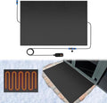 Snow Melting Mats Outdoor for Entrances, 30 x 48 in No-Slip Rubber Heated Outdoor Mats with 10 ft Power Cord, 3 in/h Speed Snow and Ice Melting Pads for Winter Roofs, Backyards Snow Removal