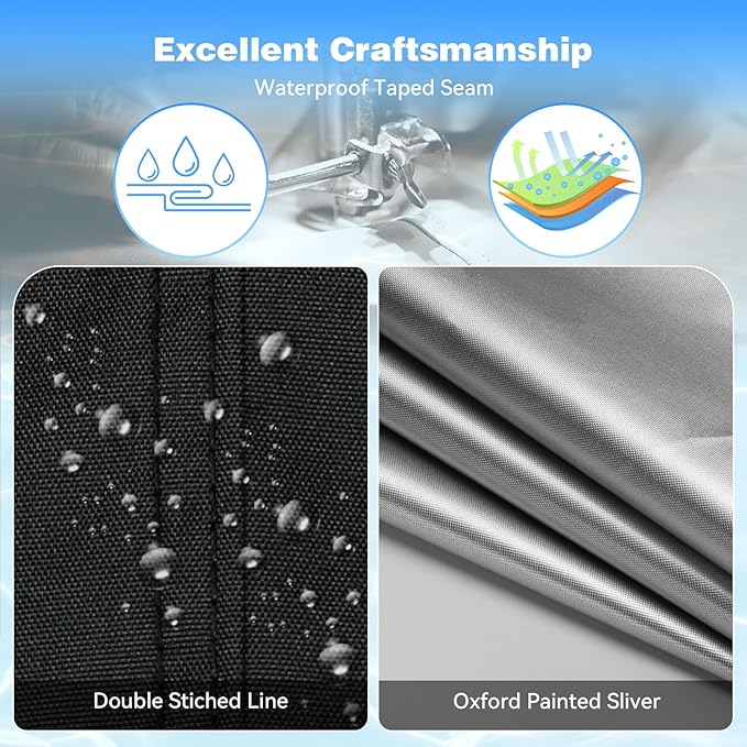 10 Ft Round Pool Cover with Reflective Strips, 420D Swimming Pool Cover for Above Ground Pools, Solar Cover with Drawstring and Ground Nails for Dustproof, UV Protected
