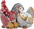 Chicken Family Decorative Sculpture, Indoor/Outdoor Outdoor Garden Statue,Rooster, Hen, Chick Garden Sculpture,Rustic Hen Outdoor Statue
