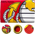 US Marine Corps USMC Flag Outdoor 4x6 Double Sided- 3Ply Heavy Duty 240D Nylon(All Weather)- United States Marine Corps Flag- 2 Brass Grommets & 4 Rows Stitched