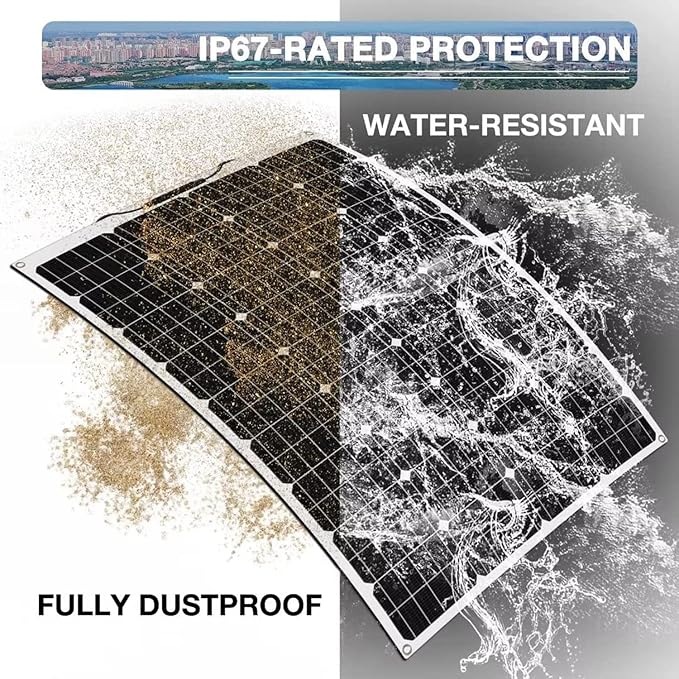 1000 Watt Flexible Solar Panel for RV, 2 × 500 Watt 12 Volt Solar Power Panel Kit Photovoltaic Module Monocrystalline Solar Panels for Camping Off Grid Car Battery Charging Boat