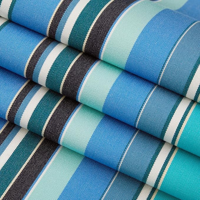 RSH DECOR: Sunbrella Lumbar Throw Pillows Set of 4 | 20" x 12" | Water and Fade-Resistant Performance Fabric | Outdoor Pillow Covers with Down-Alternative Inserts | Dolce Oasis