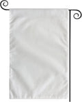 TOPFLAGS Sublimation Garden Flags Blank Garden Flag 12x18 Inch Double Side Custom Create Your Own Solid White Flag DIY Blanks Canvas Banner to Decorate
