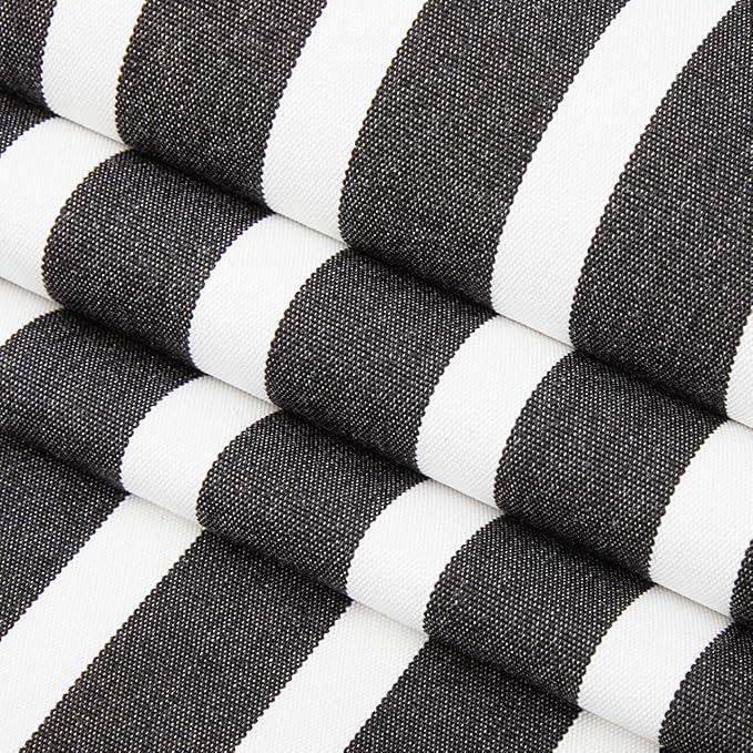 RSH DECOR: Sunbrella Pillow Covers Set of 4 | Covers Only - 26" x 16" | Outdoor Lumbar Pillow Covers Crafted with Sunbrella Performance Fabric | Shore Classic
