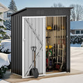 DWVO 5x3ft Outdoor Storage Shed, Weatherproof Tool Shed w/Locking Entry & Ventilation for Grass Cutter, Bike, Equipment, Courtyard, Garden (Dark Gray)