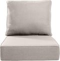Luxury 24x24x6 Inch Outdoor Cushions - Water&UV&Fade Resistant 1 Set Zippered Patio Chair Back&Seat Cushion for Rattan Dining Rocking Swivel Chairs Loveseat Couch Sectional Sofa - Beige