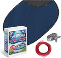 Winter Swimming Pool Cover for 12 ft x 24 ft Aboveground Oval Pool Size, Top Choice Series, Solid Material, Color - Cobalt Blue, Pool Cover Choice 201224-4CHOICE