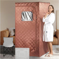 Portable Infrared Sauna for Home, Single Person Sauna Tent, Dry Heated Personal Sauna Spa with Remote Control, Heating Foot Pad & Foldable Chair for Relaxation & Detox