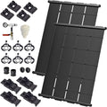 Industrial Grade Solar Pool Heater DIY Kit - Superior High-Wind Strapless Mounting System & Maximum Freeze Resistance (2-4'x10.5' / 84 Square Feet)