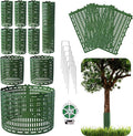 18pcs Tree Trunk Protector, Tree Guards Trunk Protector with Twist Ties, Resizable for Various Size Trees or Plants, Preventing Tree Bark Damage from Pruners, Mowers, and Rodents